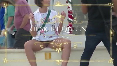 Helena Price,  My cock Quest #1 (Part 1 and 2) - UPSKIRT displaying IN PUBLIC!