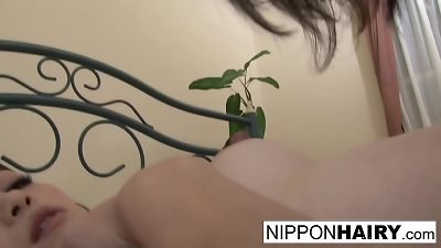 Her taut fur covered honeypot gets finger-tickled until she spills