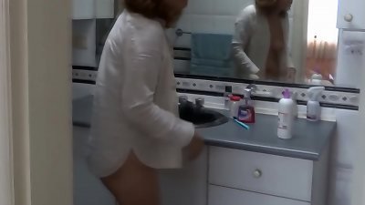 stunning 58-year-old brazilian mother demonstrates off in front of her stepson to turn him on and make him plow her