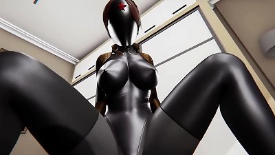 Twins lovemaking gig in Atomic Heart l 3d cartoon