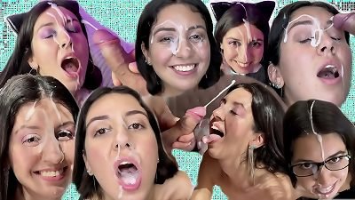 yam-sized pop-shot Compilation - Facials - cum in throat - spunk drinking