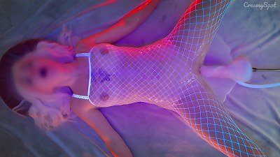 scorching blond In white pantyhose screams In a spill Of jizz While She Is Getting climax With a big manhood