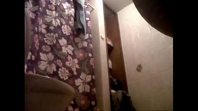 Hidden spycam webcam in douche  Dressing