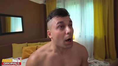 Fakehub Originals - mingled asian / Latina wife Asia Vargas cheats on her rigid working husband with small boner delivery man who gets grapefruited before she lets him bang her taut honeypot to orgasm