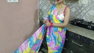 Indian bhabhi bang-out with devar very first time in kitchen with hindi dirty chat