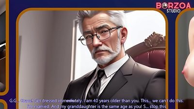 Daddy's gigantic hard-on cum's in gullet to virgin teenager in university office