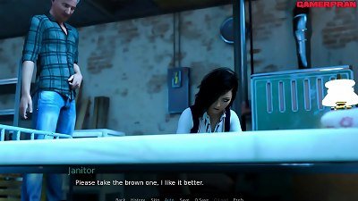 steaming girlfriend NTR sequence 36 She takes a tub at the college and the janitor looks at her and then she haunts him to the dungeon and then the janitor rams his man sausage in her for a slut