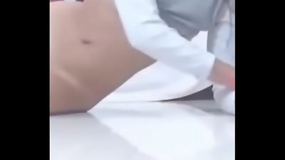 teenager college girl seep spray