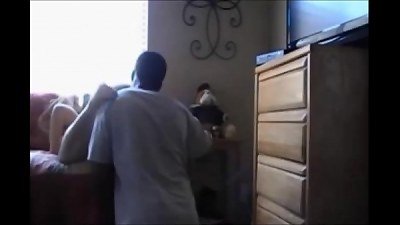 inexperienced blonde babe hooks up with black guy