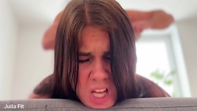 college female Takes in gullet After assfuck