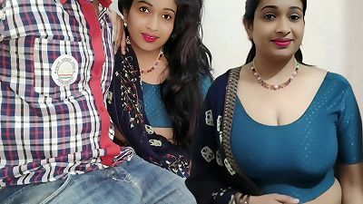 Step mother blown son's swell cock, then university going son torn up her in rear end fashion Hindi flick