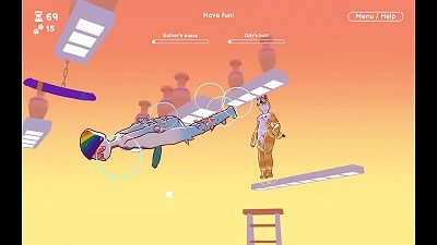 Odymos [ LGBT manga porn game ] Ep.11 double end dildo swinger for vulva and ass-fuck fun