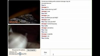 cumming for lady on omegle.