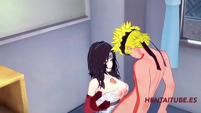 Naruto manga porn 3d - Kurenai bobjob and plow by Naruto and he finishes off in her bosoms and gash