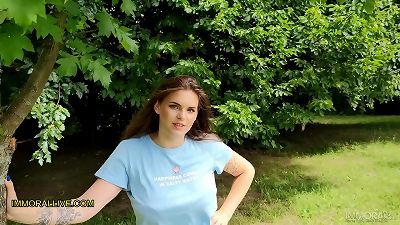 teenager w/ enormous jugs Taylee man rod Gets Tag Teamed by father & His guy with giant hard-on