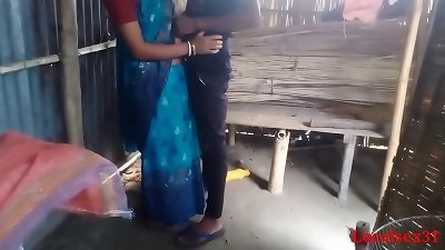 Sky Blue Saree Sonali plow in brother in Law clear Bengali Audio ( Official video By Localsex31)