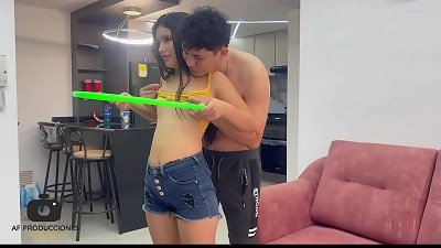 My shy stepsister wants to be a gymnast and I help her by giving her the hottest pulverize of her life. H.L.