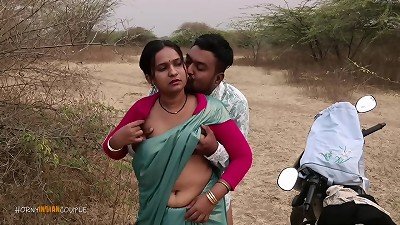 Indian Stepmom Outdoor fucky-fucky Blowjob, muff pounding And Taking jizm inside