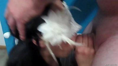pulling out milk in front of the cuckold