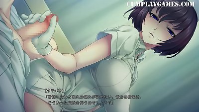 Sakusei Byoutou Gameplay Part one Gloved hand job - Cumplay Games
