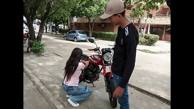 MY new pal FROM school WAS HELPING ME FIX MY MOTORCYCLE AND CHARGED ME WITH fuck-fest