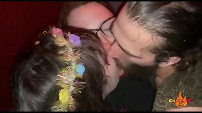 WE TOOK OUR TRANS friend TO sway AND HAD A tastey three-way - accomplish on red