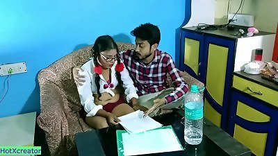 Indian nubile schoolgirl molten bang-out with teacher for pass mark!! Clear hindi audio