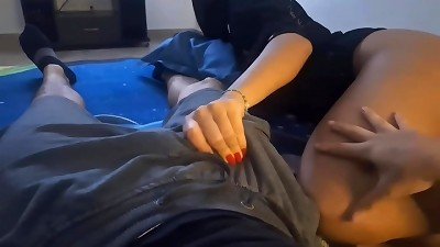 My stepsister and I witness a video when we are alone at home, she concludes up with my weenie in her throat