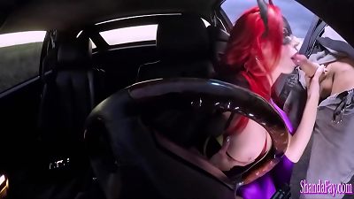 Cosplaying cougar Shanda Fay Gets Her throat smashed By A large Dick!