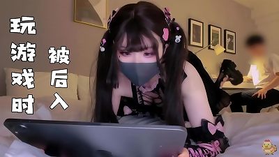 ultra-kinky hotty plays rock hard to get, gets plumbed hard from behind while frolicking games