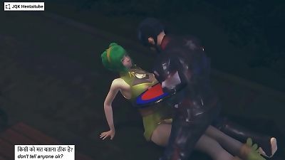 anime 3 dimensional - Captain America and green woods queen