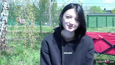 GERMAN SCOUT - very first anal fuck-fest for thin damsel Madison Quinn at Lost Place audition