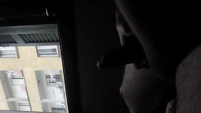 grannie neighbor watching me naked jerking at window