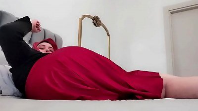 I'm demonstrating my bum to my stepson.