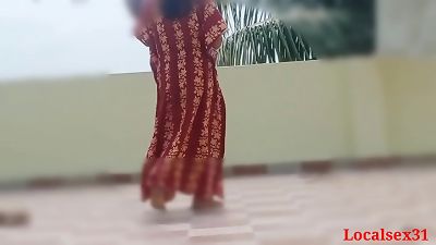 Desi Indian Village Married Bhabi red Saree drill ( Official vid By Localsex31)