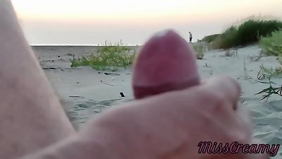 French professor amateur hj on public beach with cumshot extreme orgy in front of strangers - MissCreamy