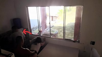 hotwife with hearing problems washes the dishes while his wife has fuck-a-thon with a black guy in secret