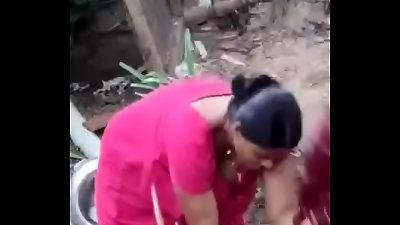 Aunty very first bra red brassiere kiss tongue