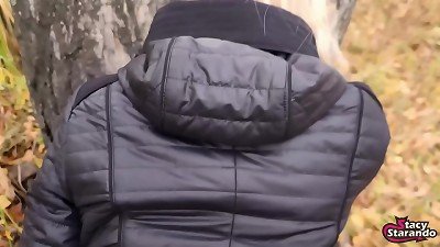 My teenager stepsister loves to pound and swallow gravy outdoors. - pov