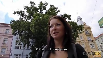 HUNT4K. poor stud for cash is forced to watch gfs affair with hunter