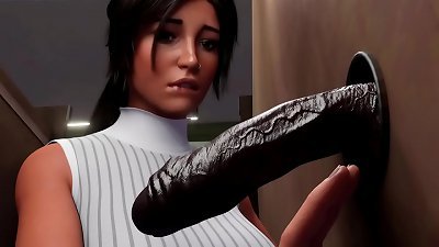 bbc Glory hole big-chested slut big black cock Blowjob| Lara Croft Gets Some dark-hued prick At A Glory Hole| deep throats enormous bbc - Lara Croft Adventures 03 (3D hentai pornography Games)