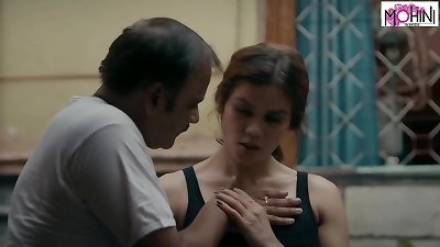 Stepdaughter penetrated by older stepparent during yoga utter Hindi real youthfull inexperienced hump video