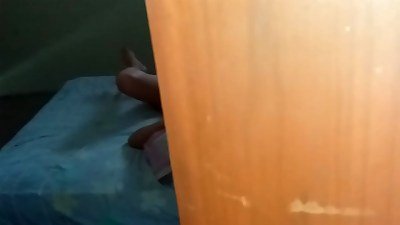 I spy on my stepsister while she masturbates