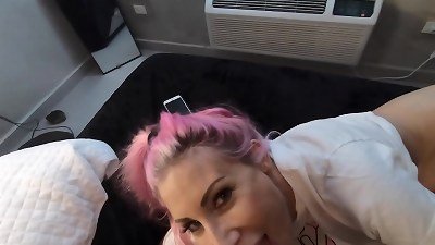 deepthroating Tinder appointment until he blows geyser on my face!