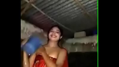 Desi bhabhi bathing bare