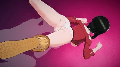 He works on Yor Forger's snatch until her ejaculation