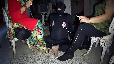 dominatrix Makali uses ashtray