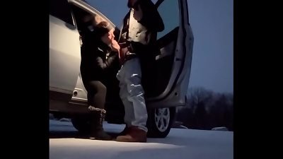 Sneaky Car Sex, immense hard-on and huge climax