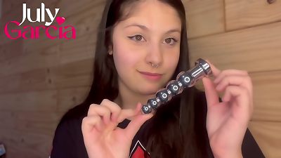 busty dark-haired goes to the motel and drains with her toys in the tub - Julygarcia.com.br