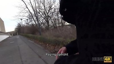 HUNT4K. Hunter gets access to teen delicious vag for cash very fastly